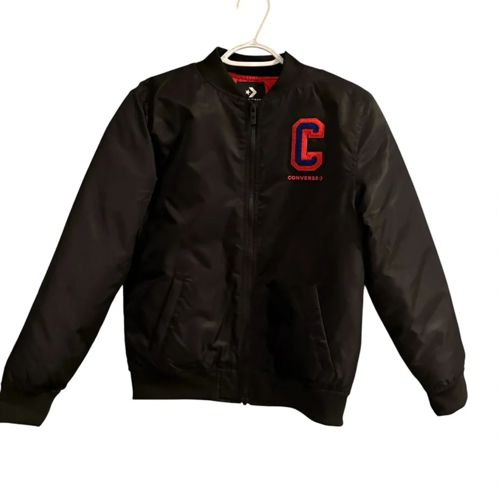 Converse Kids § C Chenille Bomber Bomber Jacket Size 12/13